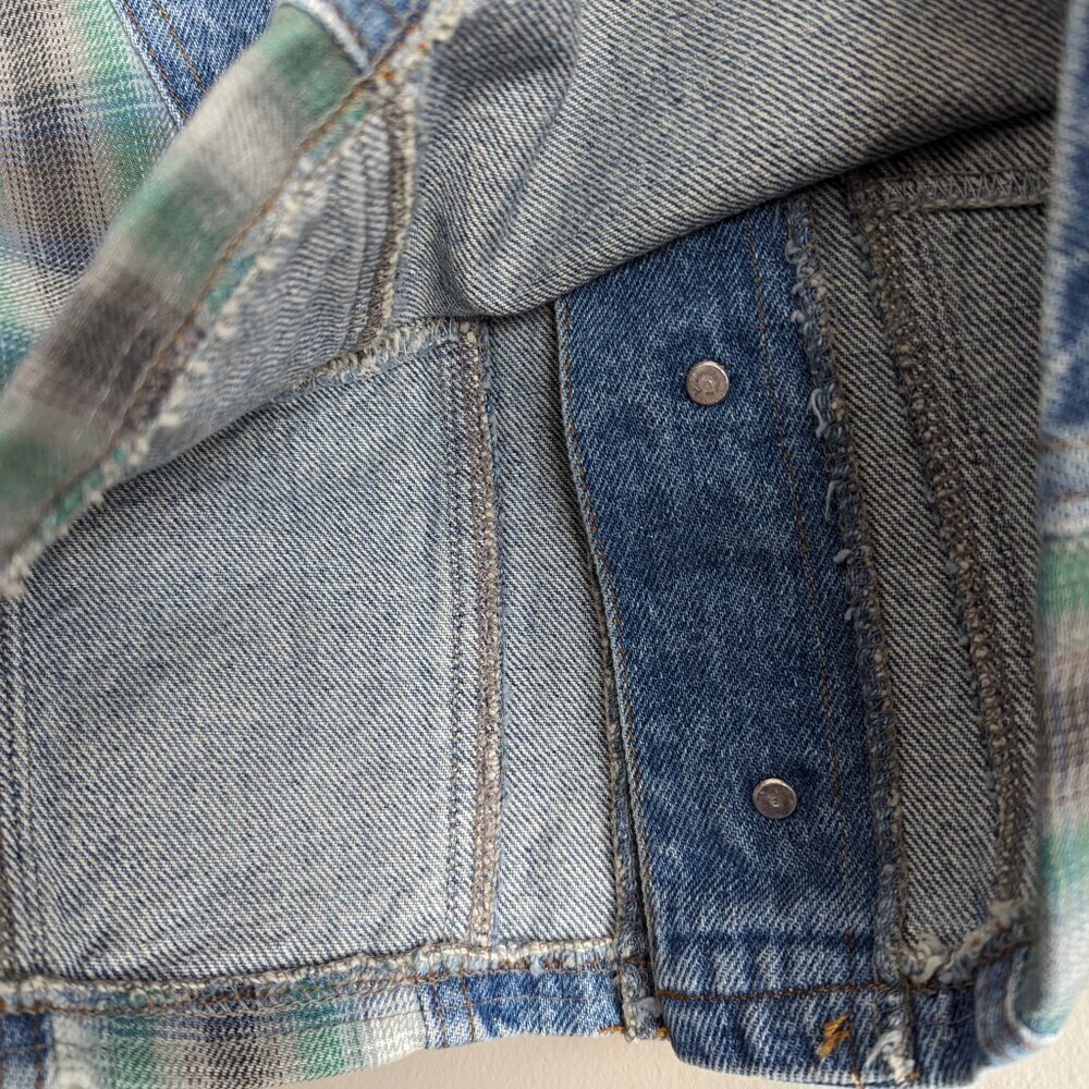 Vintage Denim plaid vest - Picture 6 of 7